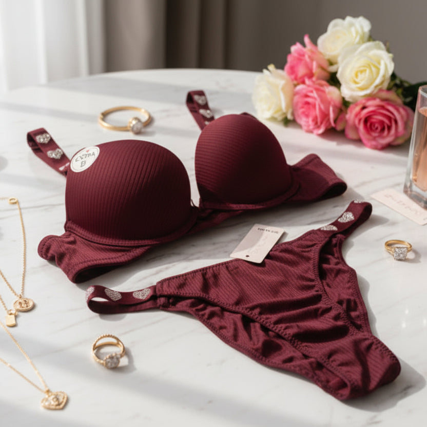 Heart Beats Strap Bra & Panty set