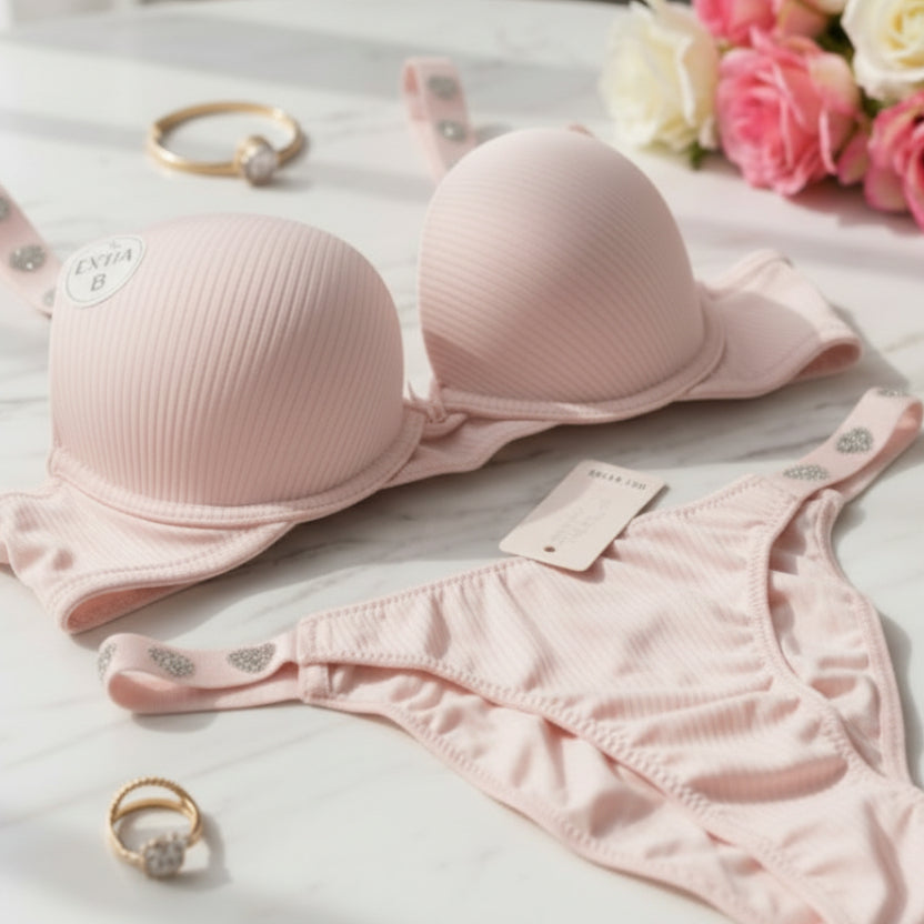 Heart Beats Strap Bra & Panty set